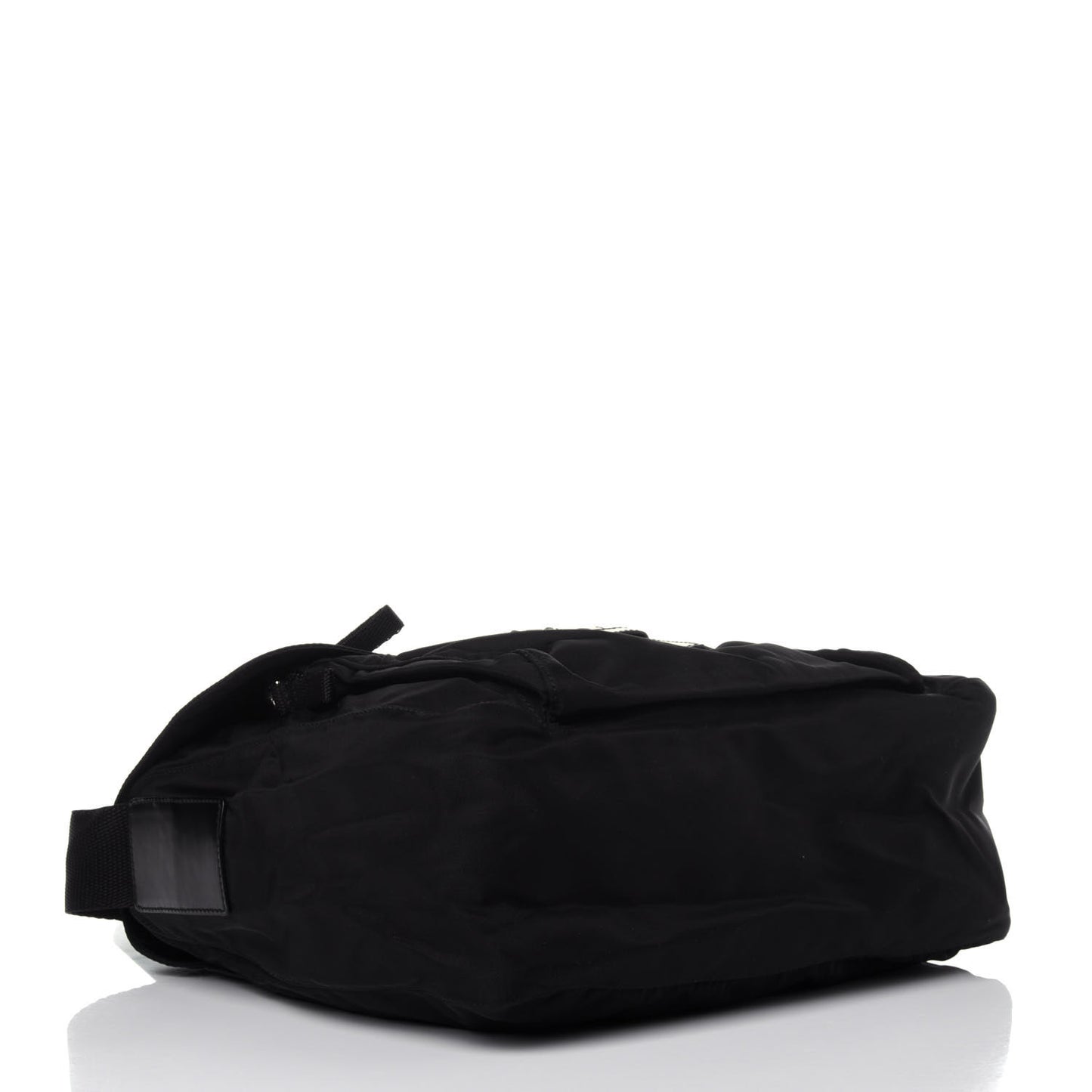 Tessuto Nylon Single Buckle Messenger Bag Black