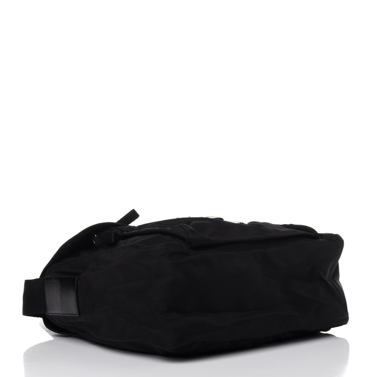 Prada Tessuto Nylon Single Buckle Messenger Bag Black 3 of 9
