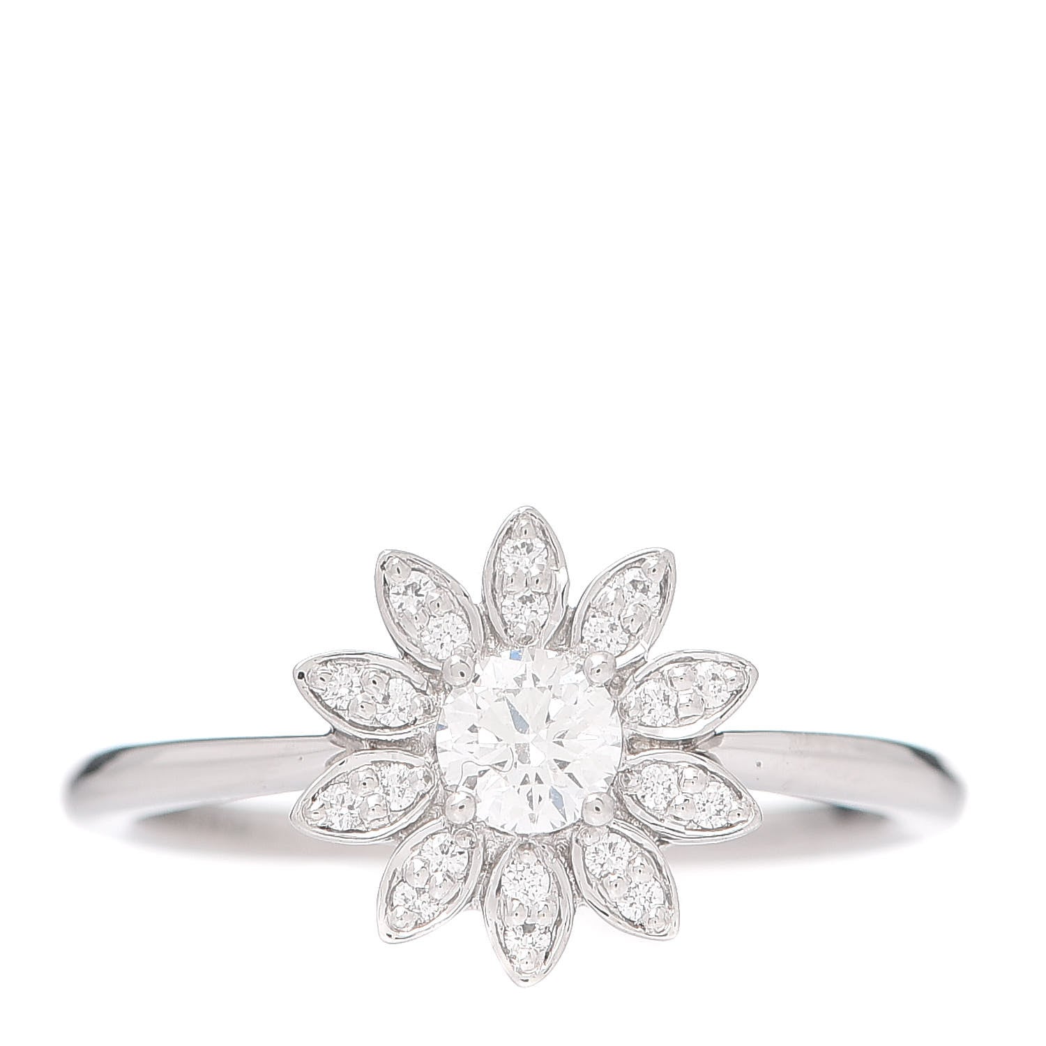 Tiffany Platinum Diamond Enchant Garden Flower Ring 48 4.5 1 of 5