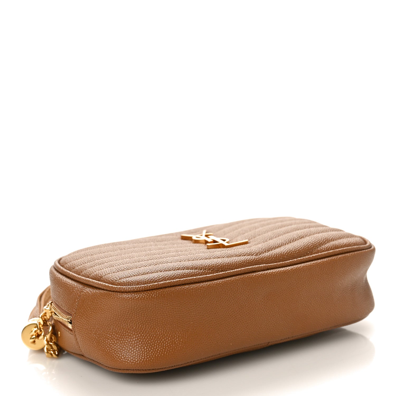 Saint Laurent Grain De Poudre Matelasse Monogram Mini Lou Camera Bag Dark Natural 4 of 11