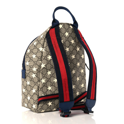 Gucci GG Supreme Monogram Stars Childrens Backpack Beige Ebony Yellow Royal 3 of 11