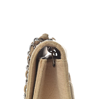 Chanel Jersey Quilted Jumbo Single Flap Beige 20 of 21