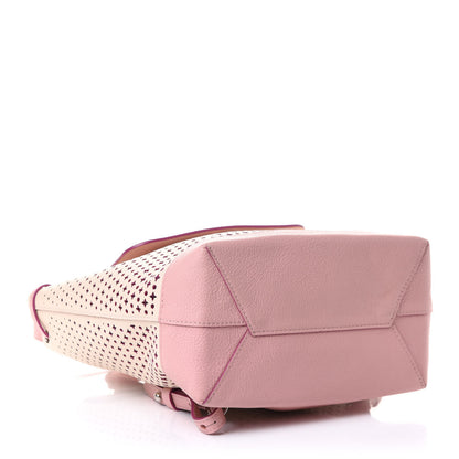 Louis Vuitton Perforated Calfskin Lockme Backpack Rose Poudre Creme 3 of 9