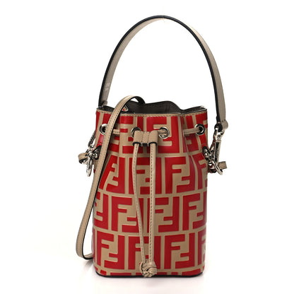 Fendi Vitello Liberty F is Fendi FF Embossed Mini Mon Tresor Bucket Bag Amido Fiamma 1 of 11