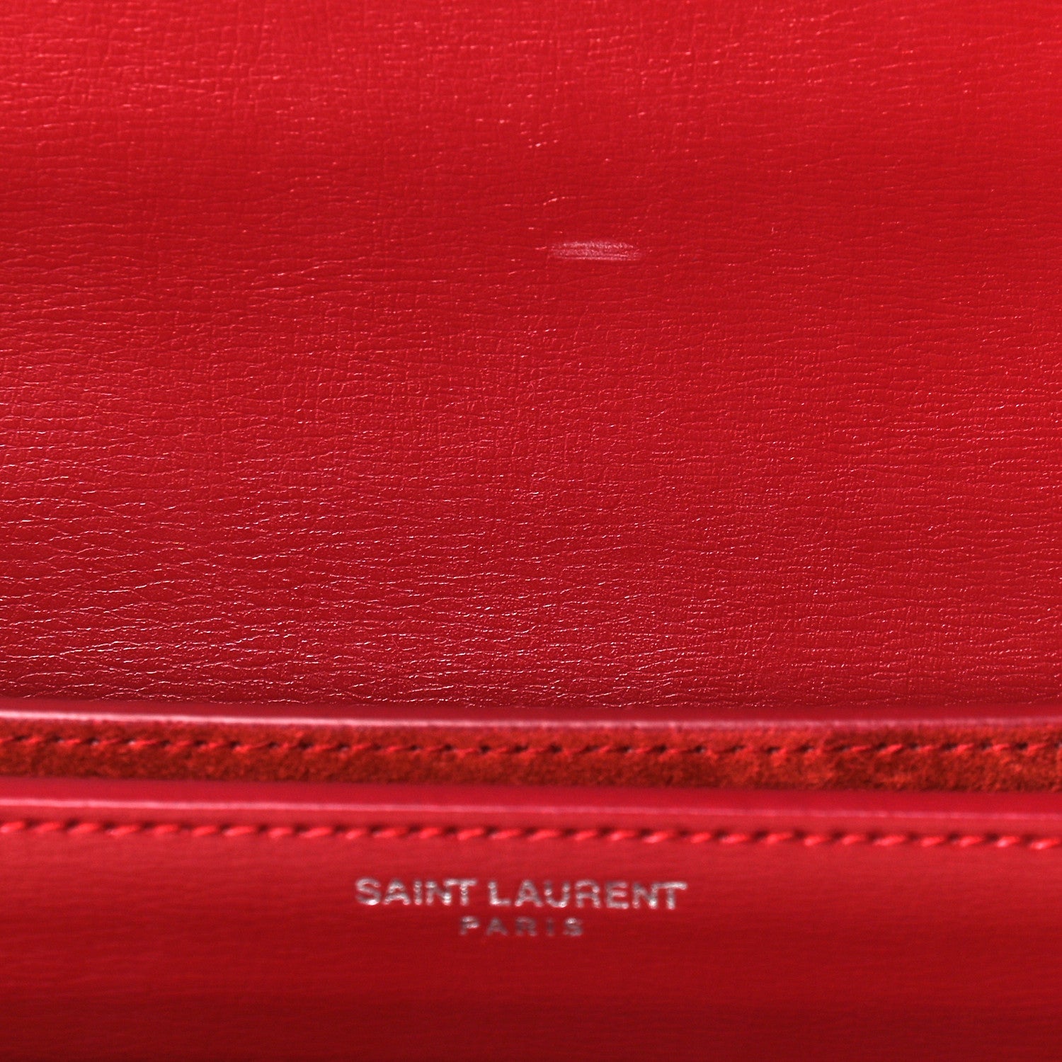 Saint Laurent Calfskin Medium Monogram Sunset Rouge Eros 9 of 11