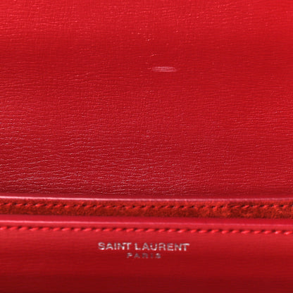 Saint Laurent Calfskin Medium Monogram Sunset Rouge Eros 9 of 11