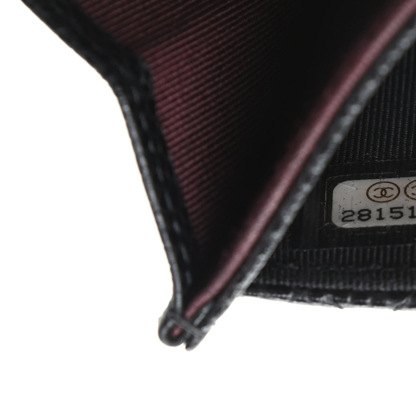 Caviar Quilted Flap Card Holder Wallet Black