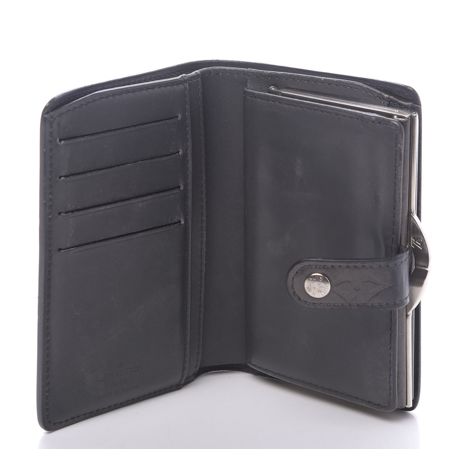 Louis Vuitton Mat Monogram French Purse Wallet Black 5 of 12