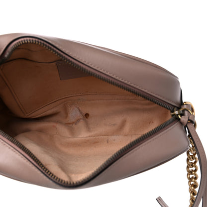 Gucci Calfskin Matelasse Small GG Marmont Chain Shoulder Bag Porcelain Rose 5 of 12
