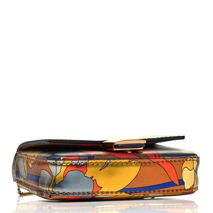 Fendi Metallic Calfskin Floral Nano Baguette Charm Bronze 3 of 6