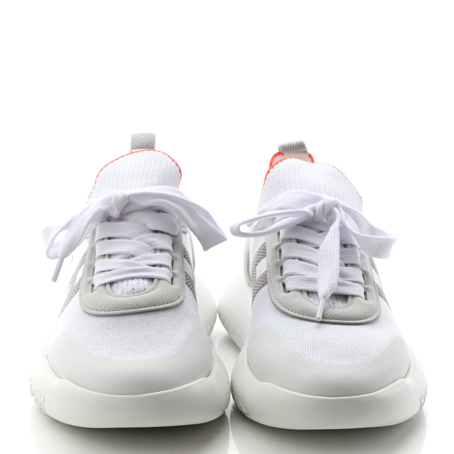 Knit Suede Goatskin Womens Crew Sneakers 37 White Gris