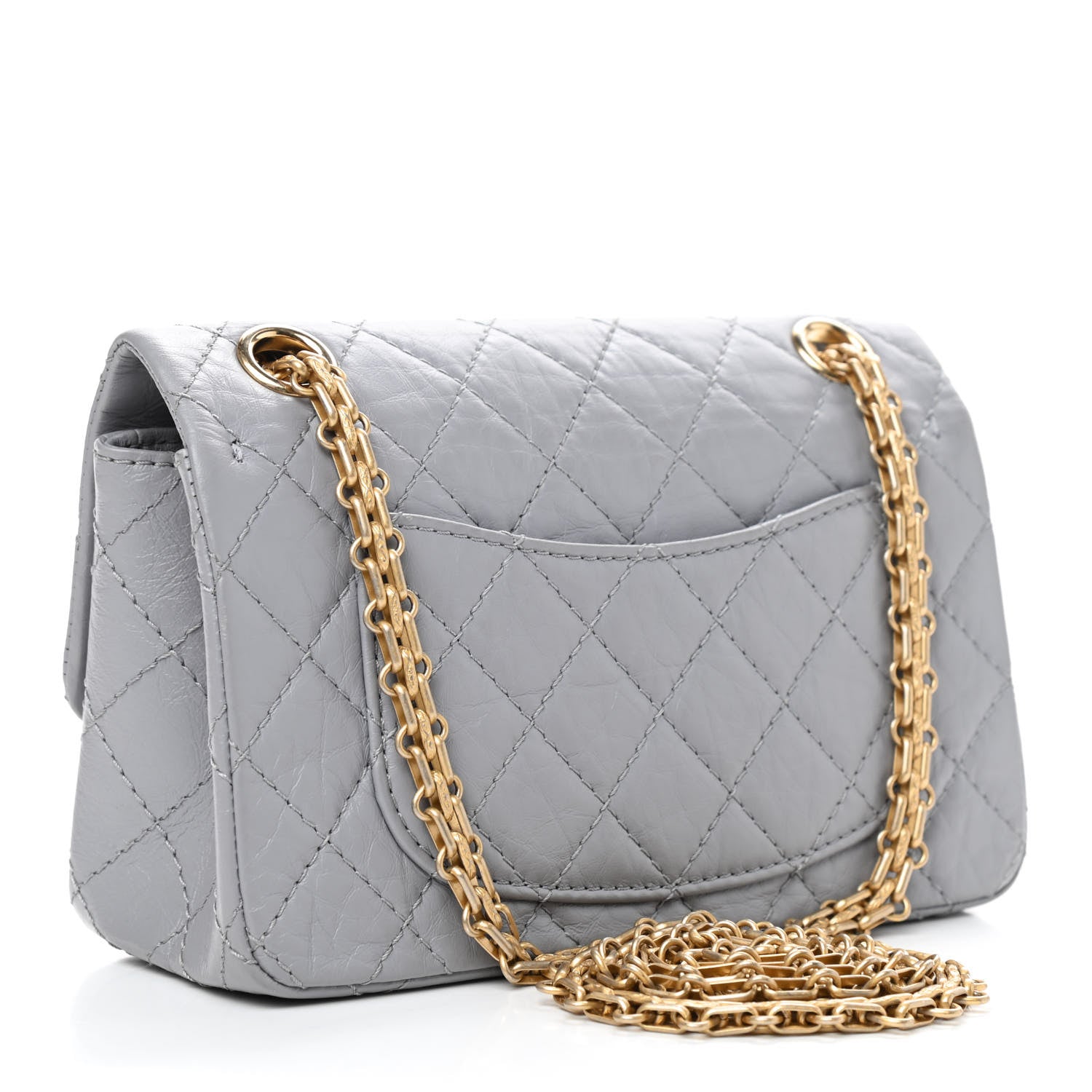 Chanel Aged Calfskin Quilted 2.55 Reissue Mini Flap Grey 2 of 8