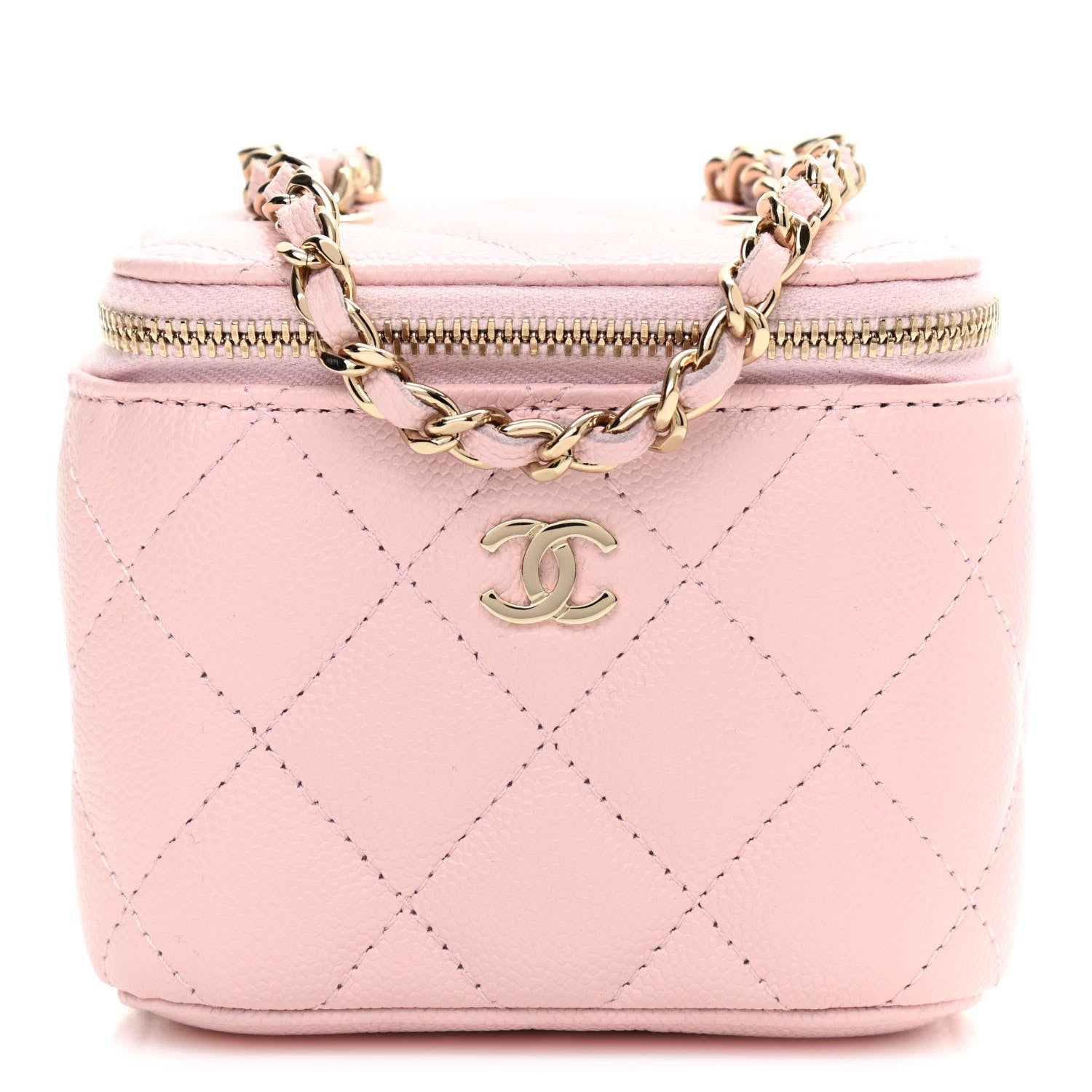 Chanel Caviar Quilted Mini Vanity Case With Chain Light Pink 1 of 8