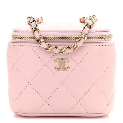 Chanel Caviar Quilted Mini Vanity Case With Chain Light Pink 1 of 8