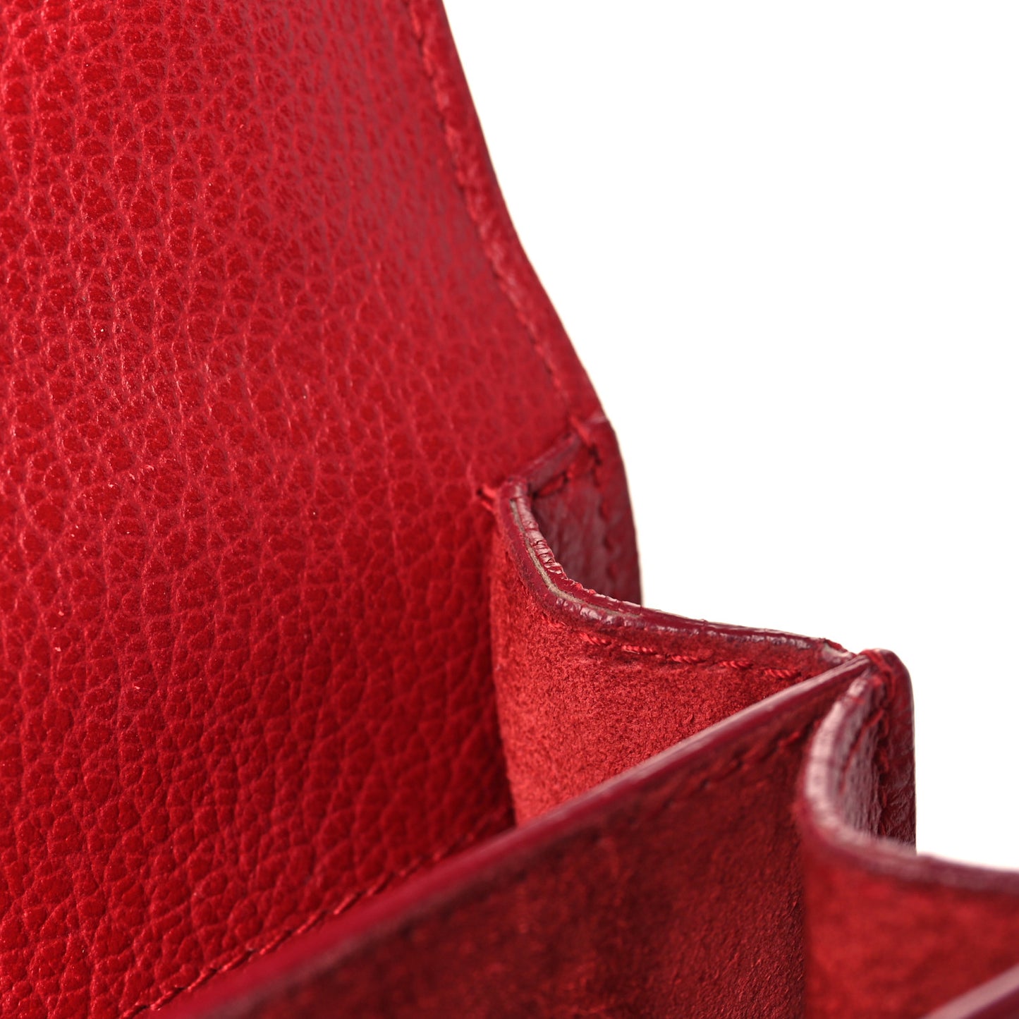 Grained Calfskin Medium Monogram Sunset Satchel Red