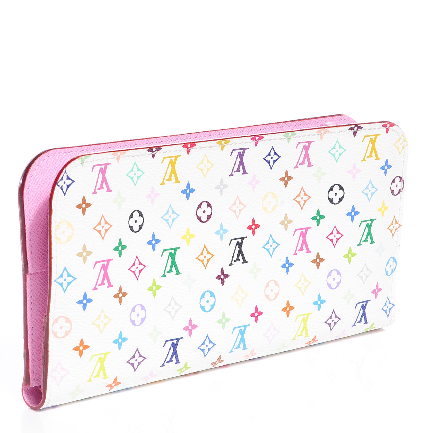 Louis Vuitton Monogram Multicolor Insolite Wallet White Litchi 3 of 8