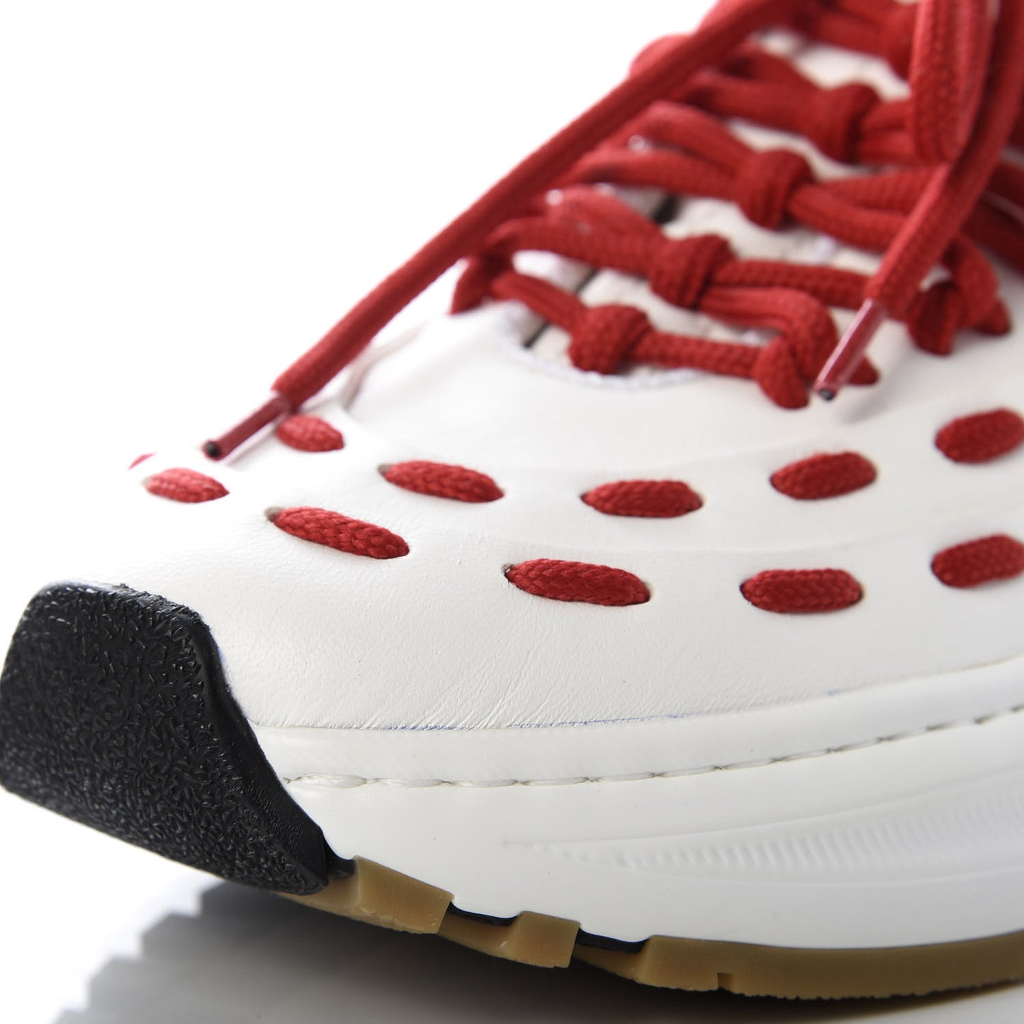 Calfskin Speedster Sneakers 37 White Bright Red