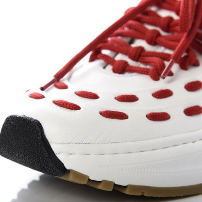 Bottega Veneta Calfskin Speedster Sneakers 37 White Bright Red 13 of 13
