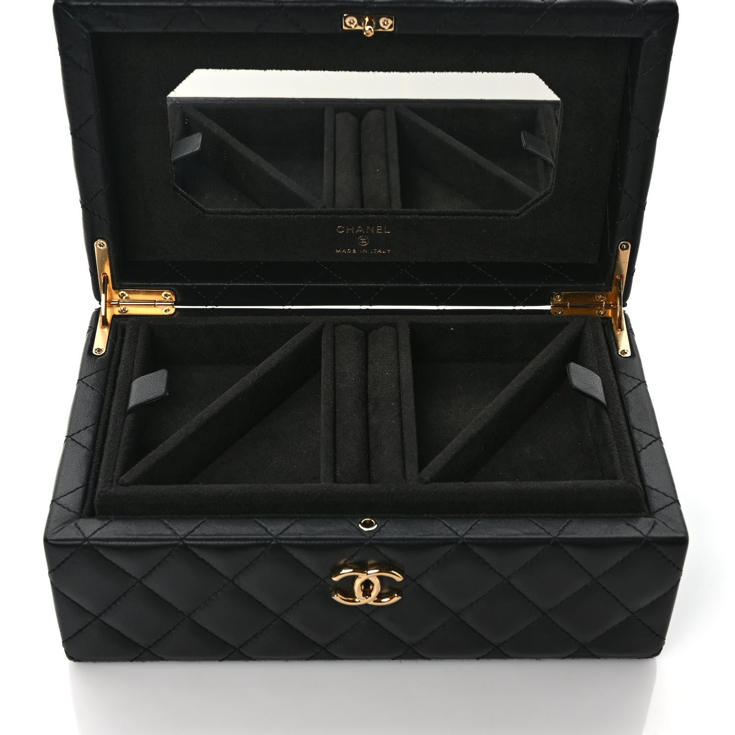 Chanel Lambskin Small Jewelry Box Black 1227459 – FASHIONPHILE