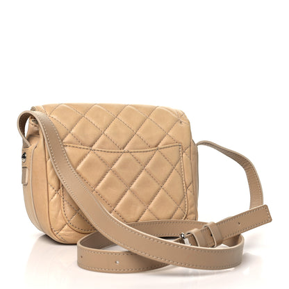 Chanel Lambskin Quilted Flap Crossbody Bag Beige 3 of 13