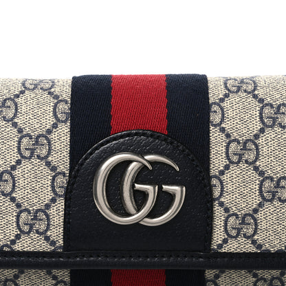 Gucci GG Supreme Monogram Web Small Ophidia Belt Bag 90 36 Beige Navy 7 of 9