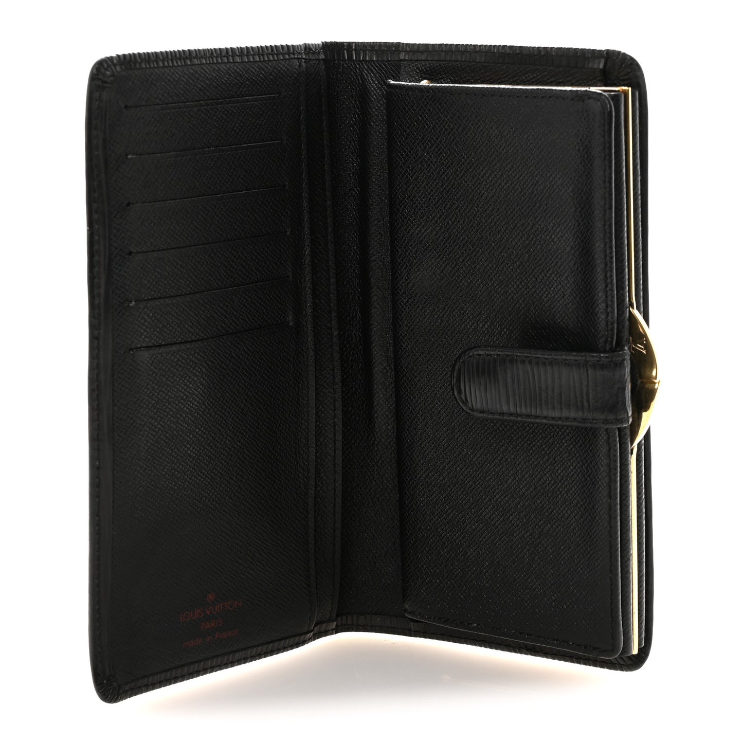 Epi Viennois Continental French Purse Wallet Black