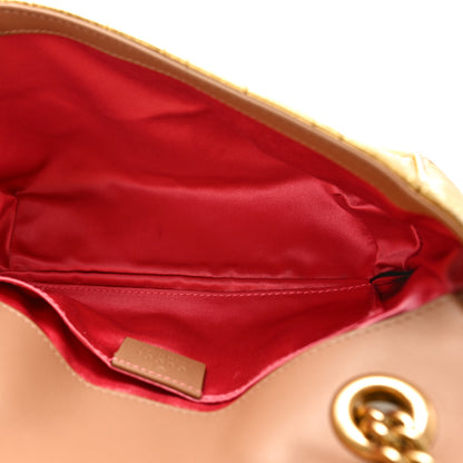Gucci Metallic Calfskin Matelasse Studded Mini Pearly GG Marmont Shoulder Bag Gold 5 of 10