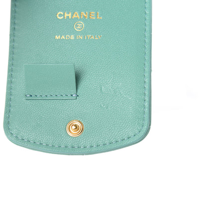 Chanel Goatskin Quilted 19 Luggage Tag Light Blue 6 of 6