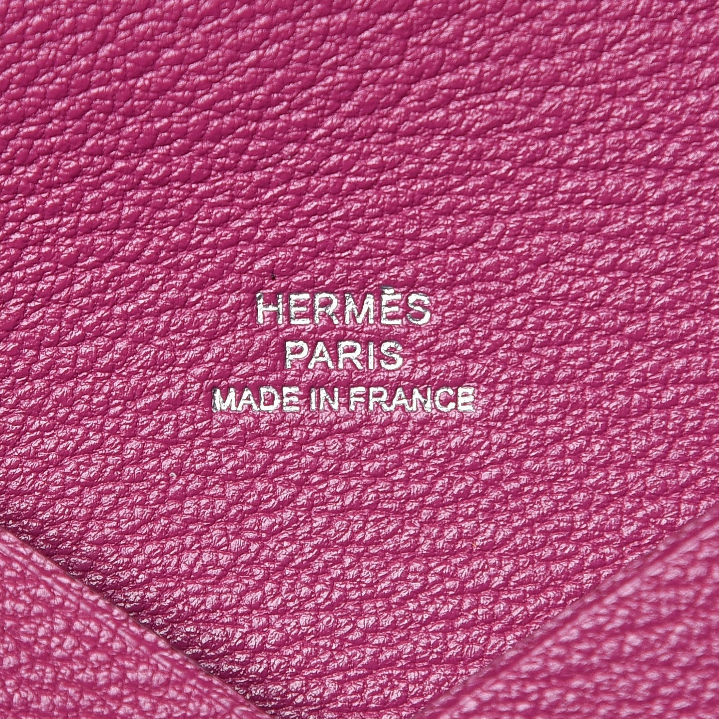 Chevre Mysore Calvi Card Case Rose Pourpre