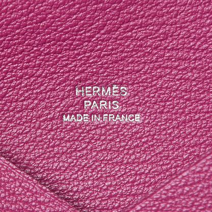 Hermes Chevre Mysore Calvi Card Case Rose Pourpre 5 of 7