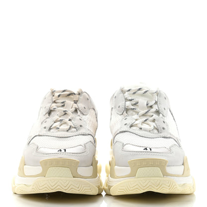 Balenciaga Fabric Mesh Womens Triple S Sneakers 41 White 2 of 10