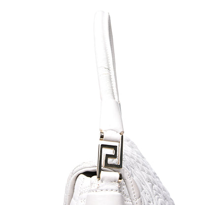 Versace Nappa Barocco Quilted Vanitas Talia Shoulder Bag White 9 of 15