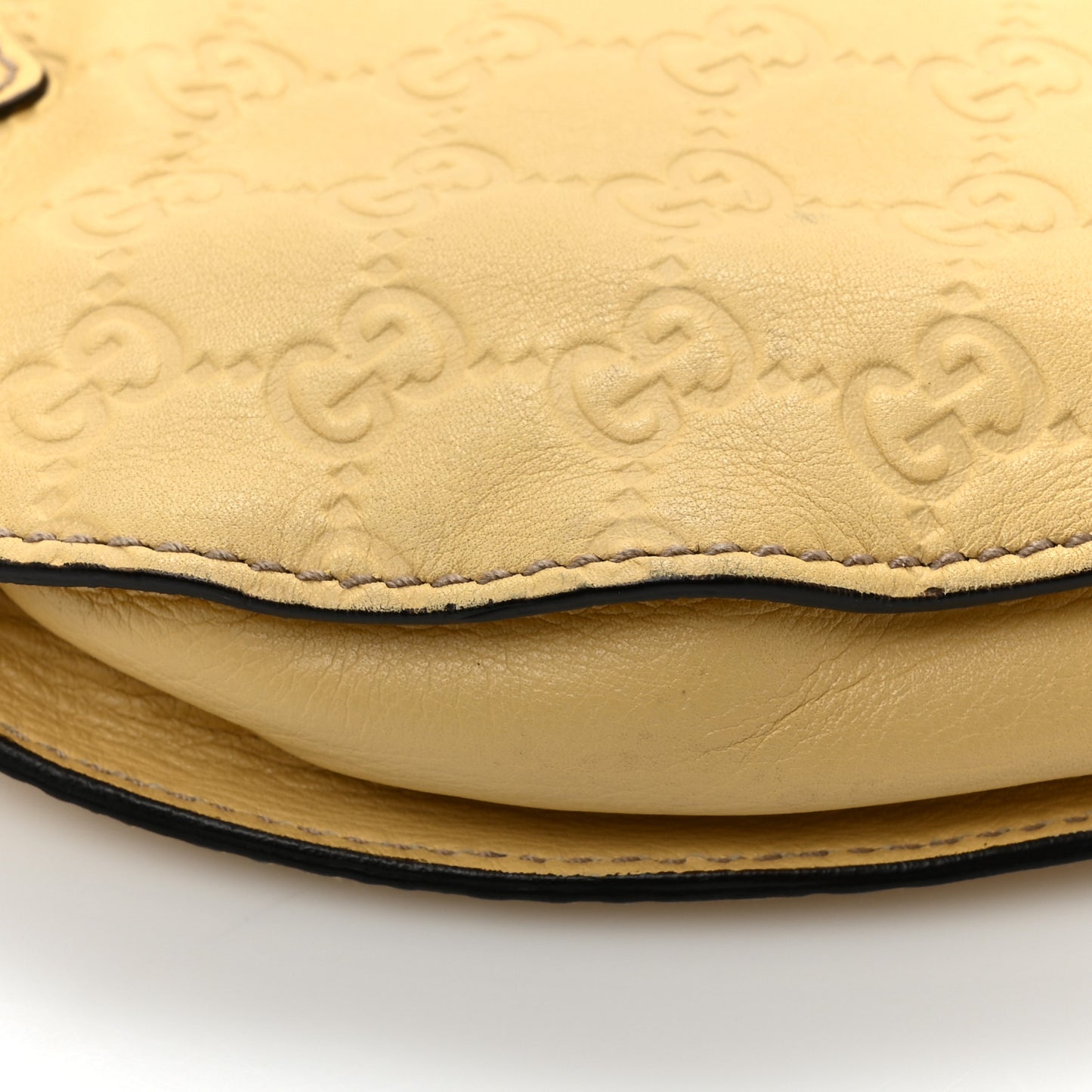Guccissima Half Moon Hobo Yellow
