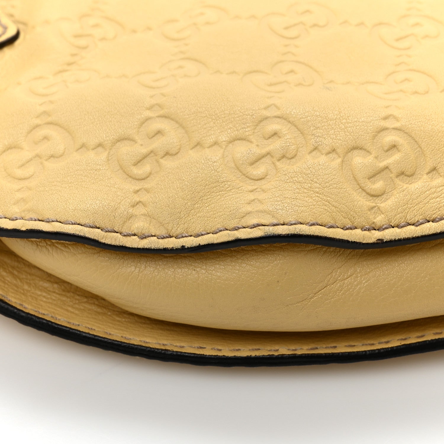 Gucci Guccissima Half Moon Hobo Yellow 12 of 14