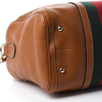 Gucci Calfskin Vintage Web Medium Boston Tobacco 6 of 10