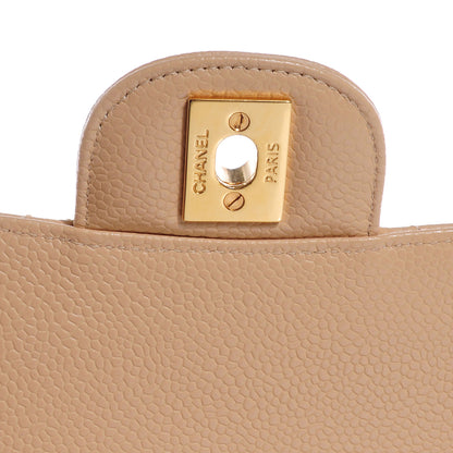 Chanel Caviar Quilted Medium Double Flap Beige 5 of 8