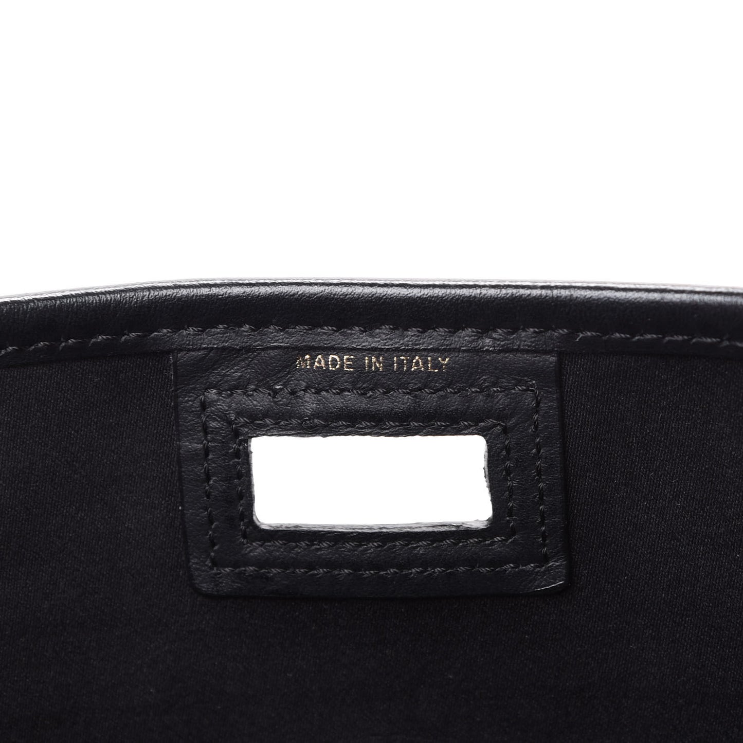 Glazed Fabric Vitello Century FF 1974 Stamp Patch Mini Peekaboo Defender Cover Mogano Panna Black
