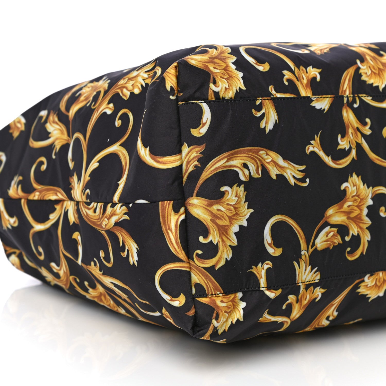 Versace Nylon Baroque Print Tote Black 9 of 10