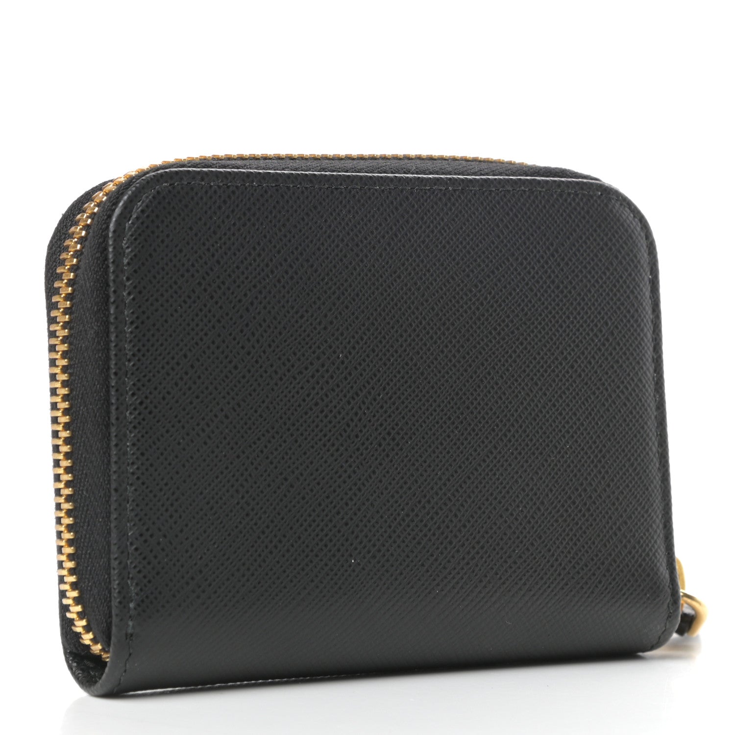 Prada Saffiano Metal Coin Purse Black 3 of 6