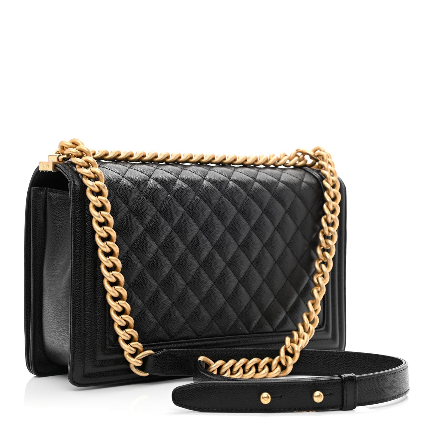 Caviar Quilted New Medium Boy Flap Black