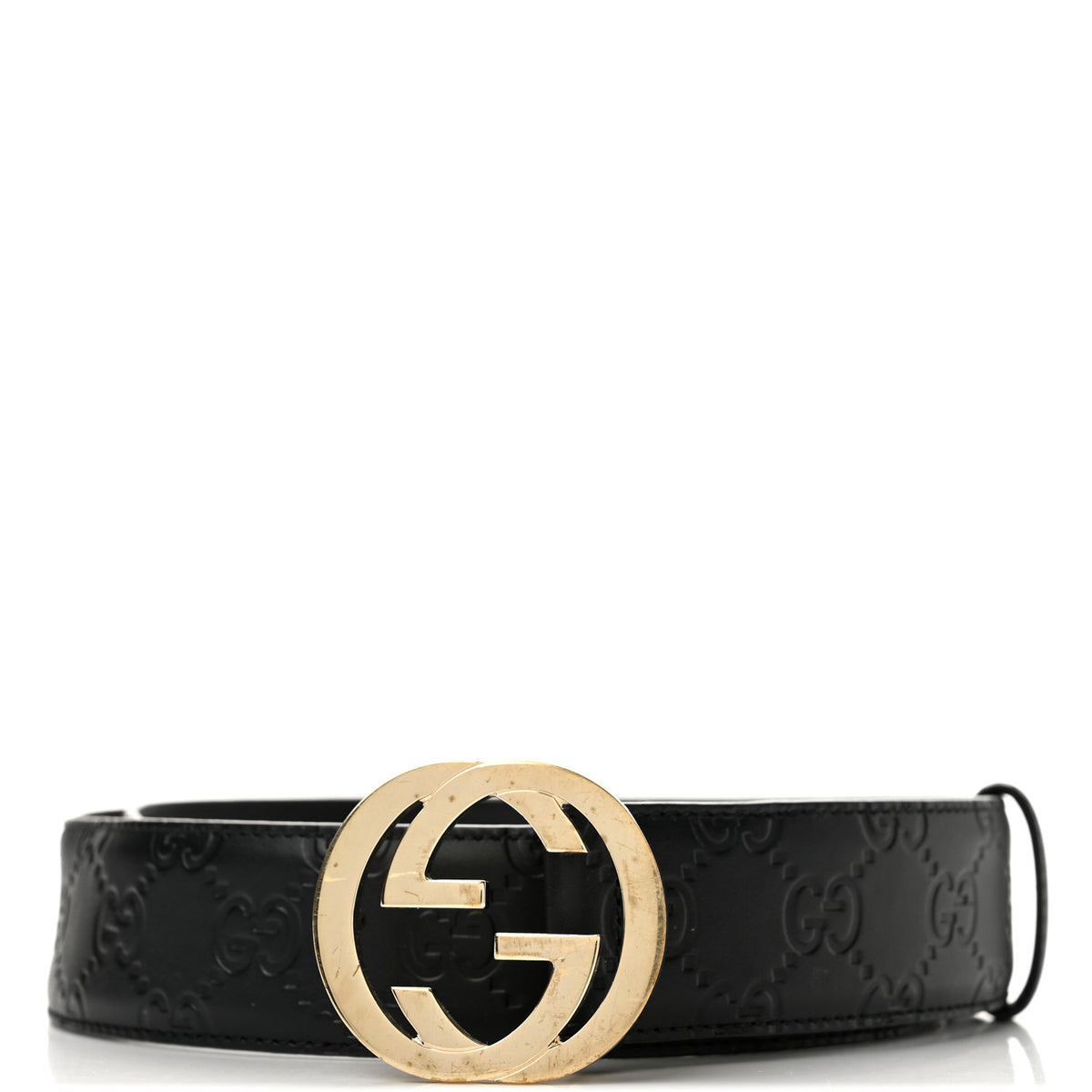 Guccissima Interlocking G 37mm Belt 80 32 Black