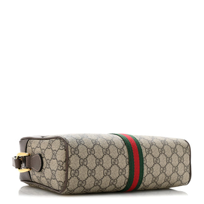 Gucci GG Supreme Monogram Web Small Ophidia Shoulder Bag Brown 4 of 12