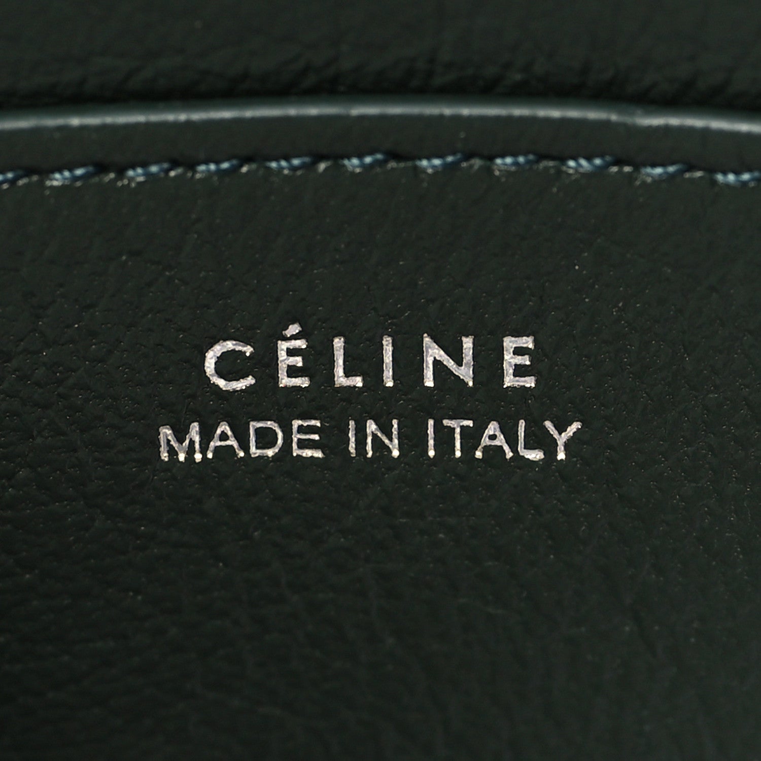 Celine Shearling Small Shoulder Bag Dark Green 6 of 10