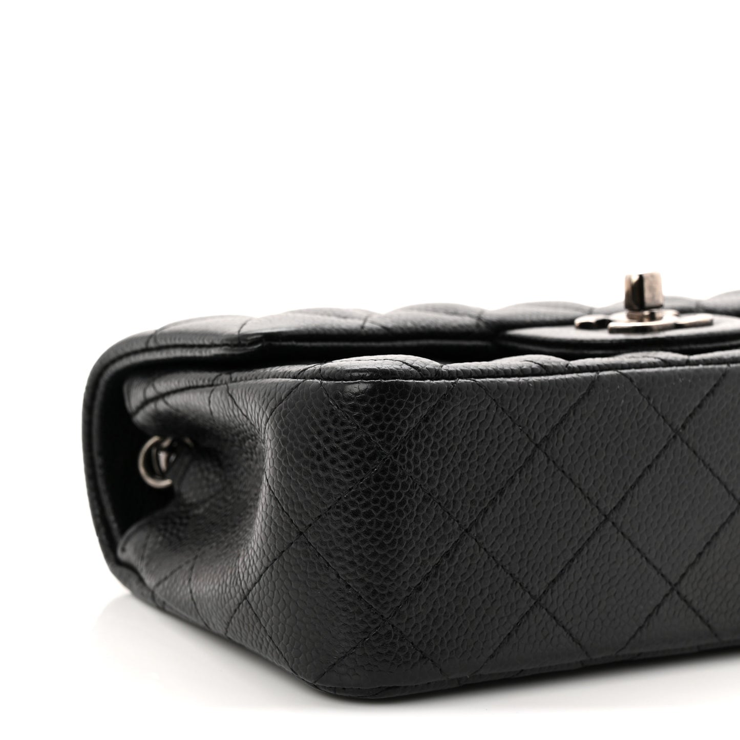 Caviar Quilted Mini Rectangular Flap Black