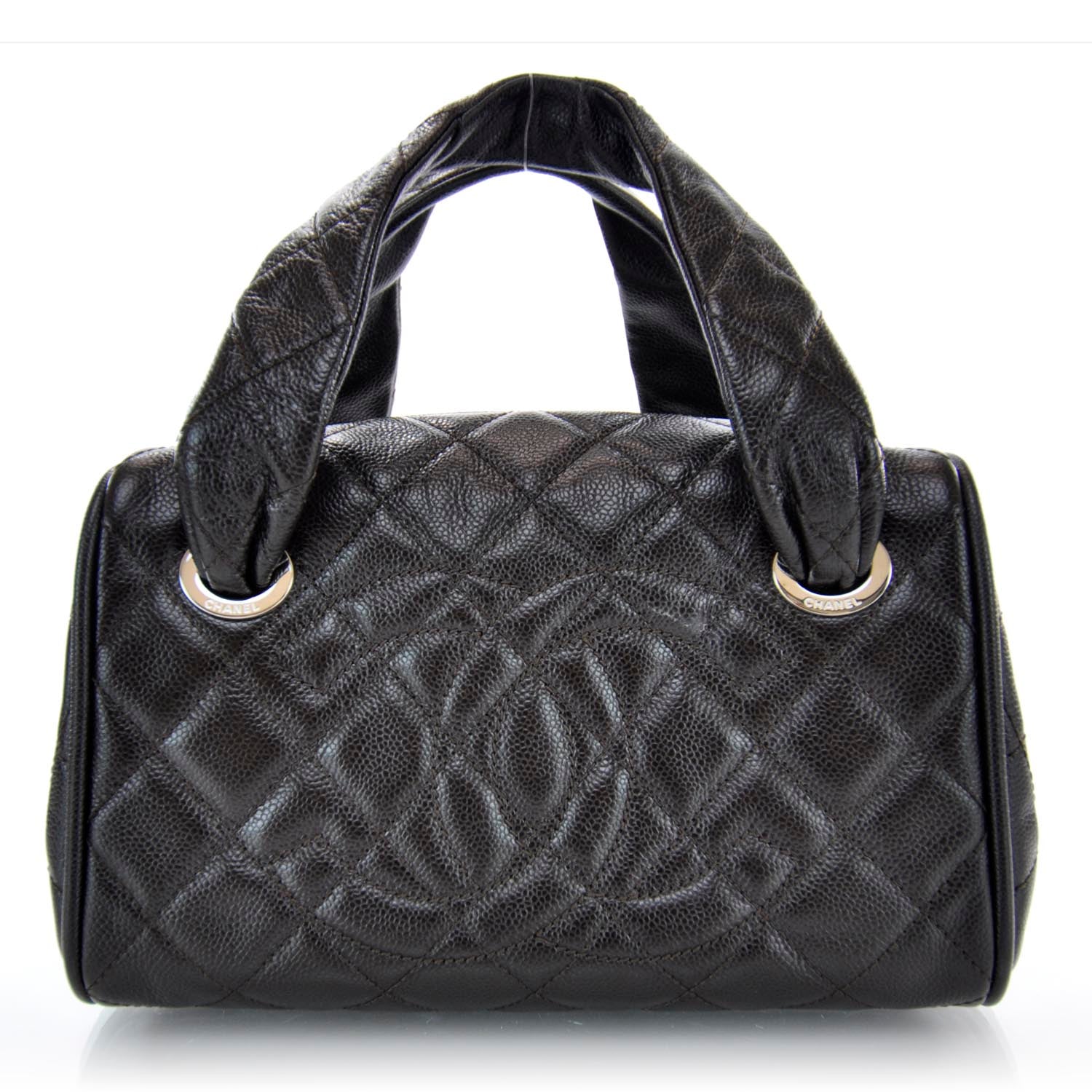 Chanel Caviar Quilted Timeless Bowler Brown 1 of 7