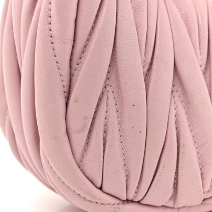 Miu Miu Nappa Matelasse Mini Wander Hobo Alabaster Pink 12 of 13