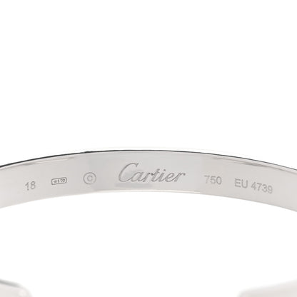 Cartier 18K White Gold LOVE Cuff Bracelet 18 3 of 3