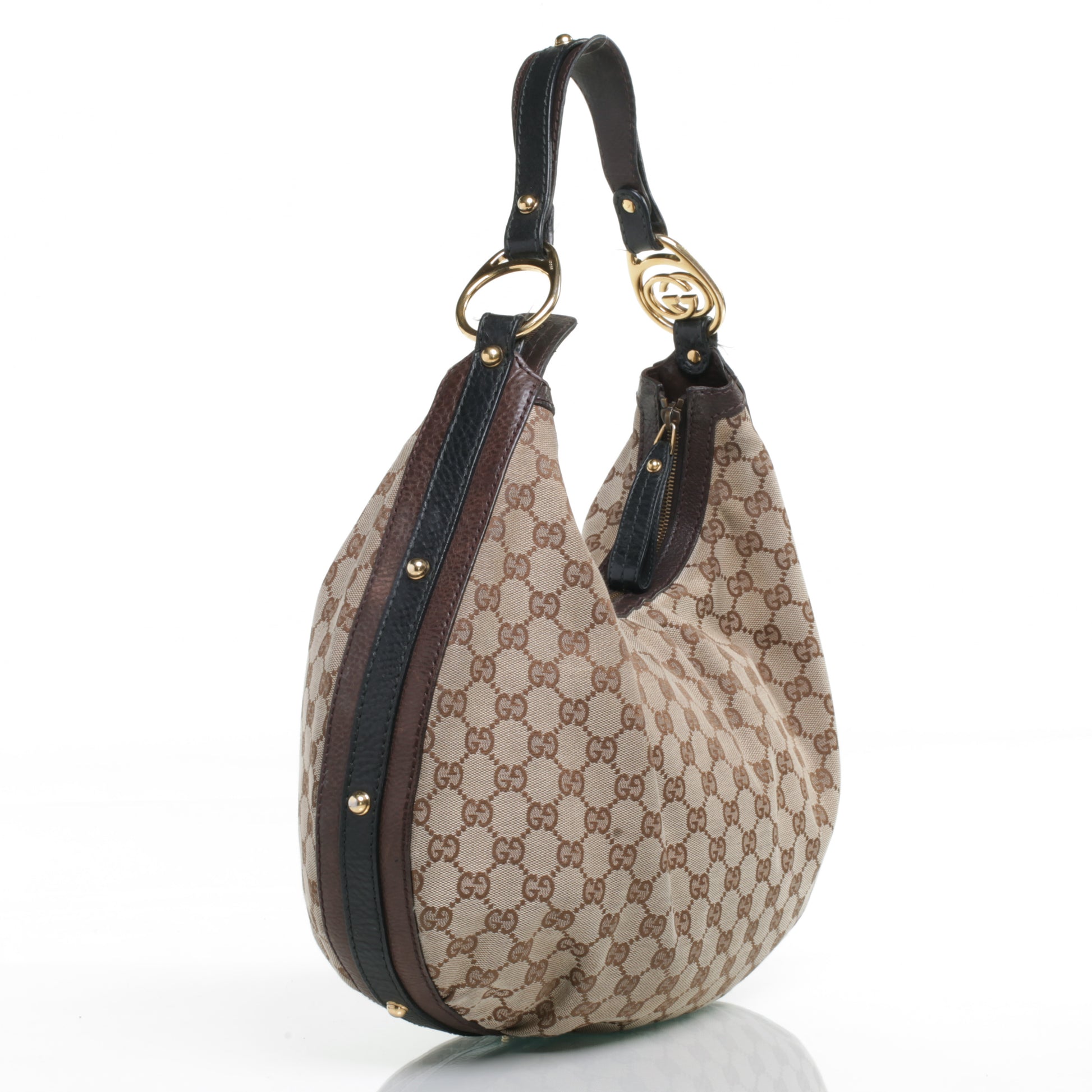 Gucci Monogram Interlocking Medium Hobo Ebony 4 of 9