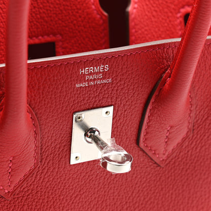 Hermes Taurillon Novillo Birkin 25 Geranium 6 of 11