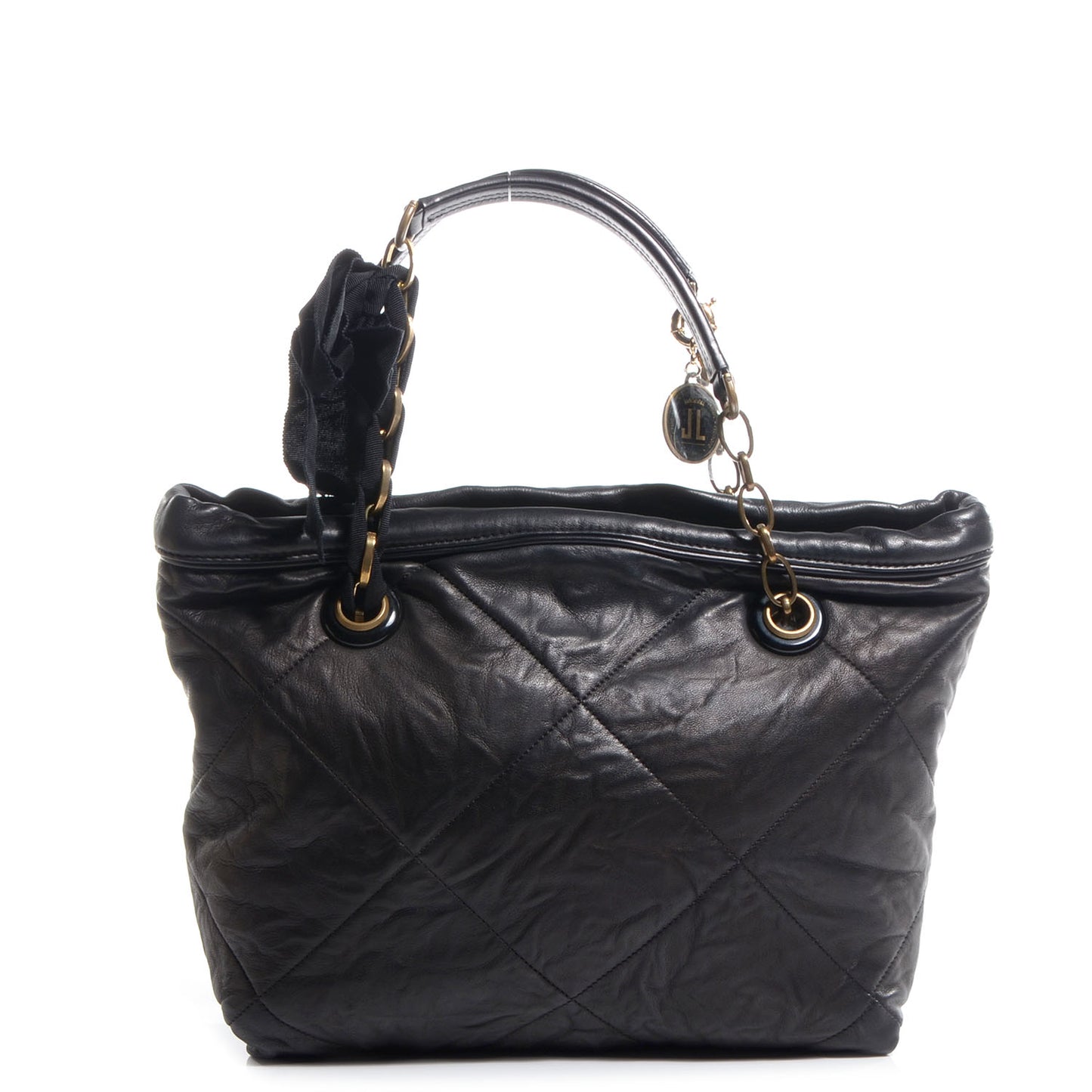 Lambskin Quilted Amalia Mini Cabas Black